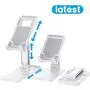Cell Phone Stand, MAKAVO Telescoping Foldable Height Angle Adjustable Cellphone Stand Holder for iPad Samsung Tablets e-Readers iPhone 11 Pro Max 4-12.9inch (White) Cell Phone Stand, MAKAVO Telescoping Foldable Height Angle Adjustable Cellphone Stand Holder for iPad Samsung Tablets e-Readers iPhone 11 Pro Max 4-12.9inch (White)