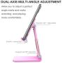 Cell Phone Stand,CreaDream Adjustable Phone Holder, Cradle, Portable Foldable Desktop Stand Compatible with All Smartphone/iPad/Kindle/Tablet/Switch Charging Accessories Desk-Pink