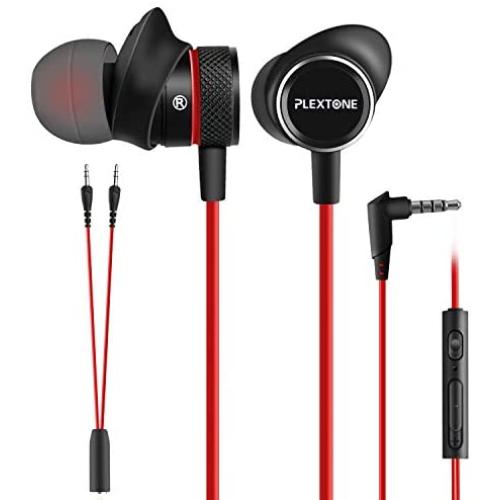 Innens 3.5 MM Wired Gaming Earphone, Noise Cancelling Stereo Bass Gaming in-Ear Earbuds with Mic and Volume Controls for iPhone, Smartphone, Nintendo Switch, PS4, Xbox One, iPad, PC (Red)