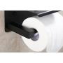 XVL Toilet Paper Holder with Mobile Phone Storage Shelf Bathroom Tissue Holder, Matte Black, SUS304 Stainless Steel G319C