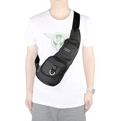 Sling Bag, Vanlison Small Sling Backpack, Small Chest Bag - Small Crossbody Bag For Men Women, Lightweight Shoulder Bag Black