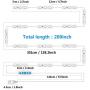 ILEBYGO LED Vanity Lights, Hollywood Style Vanity Mirror Lights kit,16.7ft 45 LED Vanity Strip Lights with 5 Brightness Level for Make up Vanity Table Set in Dressing Room (Mirror Not Include)