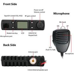 Radioddity CB-27 CB Radio Mobile 40-Channel, AM Instant Emergency Channel 9/19, RF Gain with Removable Microphone