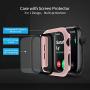 Deilin 2 Packs Hard PC Case Compatible with Apple Watch Series 5 Series 4 44mm Buit in 9H Tempered Glass Screen Protector, Slim Bumper Cover Overall Protective Scratch Resistant for iwatch Series 5/4