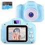 NINE CUBE Kids Toys Children Digital Camera for 3-9 Year Old Boys Girls Kids Action Camera ,Toddler Video Recorder 2 Inch 1080P Birthday Gifts for 3 4 5 6 7 8 9 10 Year Old Kids (32G SD Card Included