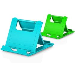 Cell Phone Stands, 2-Pack Cellphone Holder (4-7.9") Foldable Stands Multi-Angle for Desk Lightweight Desktop Dock Cradle Compatible for iPhone 11 Xs XR 8 Plus 6 7 6S X 5 Samsung Galaxy S10 S9 S8