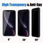 EWUONU for iphone XR Privacy Screen Protector, iphone 11 private tempered glass – 6.1 inch Anti Spy/Glare/Scratch Screen Protetor for iphone XR/11 – Easy Installation Tray Included (2PACK)