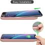 QTshine Battery Case for iPhone XR, Newest [6800mAh] Protective Portable Charging Case Rechargeable Extended Battery Pack Charger Case for Apple iPhone XR(6.1inch) Backup Power Bank Cover - Rose Gold