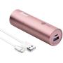 Portable Charger, BONAI Power Bank 5000mAh, (Ultra-Compact)(Aluminum)(Travel) Slim External Backup Battery Pack High-Speed Output Compatible iPhone,iPad,iPod,Samsung-Rose Gold(Charging Cable Included)