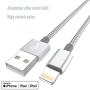 iPhone Lightning Cable Apple MFi Certified IDiSON 4Pack(10ft 6ft 6ft 3ft) Braided Nylon Fast Charger Cable Compatible iPhone 11 Pro Max XS XR 8 Plus 7 Plus 6s 5s 5c Air iPad Mini iPod (Gray White)