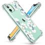 GVIEWIN iPhone 11 Case,Clear Flower Design Soft&Flexible TPU Ultra-Thin Shockproof Transparent Bumper Protective Floral Cover Case for iPhone 11 6.1 inch 2019 (Windflower/White)