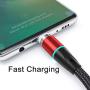 NetDot Gen12 3 in 1 Magnetic Fast Charging Data Transfer Cable Compatible with Micro USB & USB-C Smartphones and i-Product(3.3ft/3 Pack red)