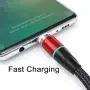 NetDot Gen12 3 in 1 Magnetic Fast Charging Data Transfer Cable Compatible with Micro USB & USB-C Smartphones and i-Product(3.3ft/3 Pack red)
