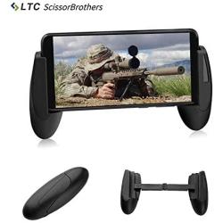 LTC “Scissorhands” Trigger M2 Mobile Game, Metal Buttons, Sensitive Shoot Aim as L1R1 Mobile Game Joysticks Shooting Survival Games, Fit Android iOS Smartphone (Black Holder)