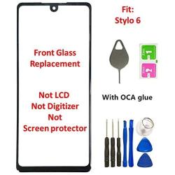 Stylo 6 Front Outer Screen Glass Lens Replacement for LG Stylo 6 US All Version with Tools/OCA Tape (Not LCD Not digitizer) (Stylo 6)