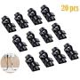 Funycell Cable Clips, 20 Pcs Self Adhesive Wire Holder for Organizing Cable Cords Home and Office, Black