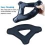 Esimen Head Pad for Oculus Quest Strap Cushion Headband Fixing Accessories, Gravity Pressure Balance Cushion Leather Foam (Black)