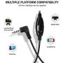 Headset for Nintendo Switch, STOGA Gaming Headset Noise Cancelling 3.5mm Wired Adjustable Over-Ear,Headset with Microphone,Volume Control Headphone Compatible with PS4/PC/Mobile Blue