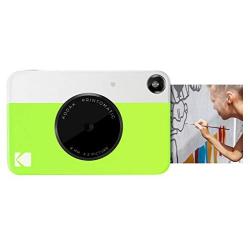 Zink KODAK Printomatic Digital Instant Print Camera (Neon Green), Full Color Prints On Zink 2x3 Sticky-Backed Photo Paper - Print Memories Instantly