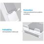 Adjustable Cell Phone Stand，SAIJI Foldable Desktop Phone Holder Cradle Dock for Office，Compatible with Phone 11 Pro xs xr x se 8，All Android Smartphones-White