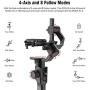 MOZA Air 2 3-Axis Stabilized Handheld Gimbal for Mirrorless Camera, DSLR Camera, 9lbs Payload, 16h Working Time, “4-Axis” 8 Follow Modes