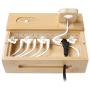 Bamboo Charging Station for Multiple Devices, USB Charging Station Dock, Fast Desk Wood Charging Docking Station for Universal Cell Phone, Tablet, Apple Watch, Airpods(5 Pack Cables Included)