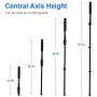 Camera Tripod Portable Aluminum Alloy Camera Tripod Monopod with 3-Way Swivel Pan Head and Carrying Bag for DSLR, DV Video Camcorder, Phone (BJ-368)