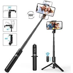 Selfie Stick, Mpow Selfie Stick Tripod with Bluetooth Remote, 360° Rotation Extendable Phone Tripod Stand Selfie Stick Compatible with iPhone11, X, iPhone 8, 8 Plus, 7, 7 Plus, Galaxy S9 S8 and More