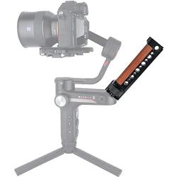 NICEYRIG Wooden Handle for ZHIYUN WEEBILL S Gimbal Stabilizer, Grip with 1/4 3/8 ARRI Mounting Holes and Cold Shoe - 341