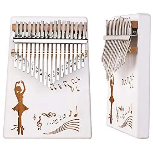 Fashion Metal Kalimba 17 Keys Thumb Pianos Portable Musical Instrument Gifts for Kids Adult Beginners (White) Fashion Metal Kalimba 17 Keys Thumb Pianos Portable Musical Instrument Gifts for Kids Adult Beginners (White)