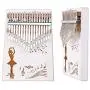 Fashion Metal Kalimba 17 Keys Thumb Pianos Portable Musical Instrument Gifts for Kids Adult Beginners (White) Fashion Metal Kalimba 17 Keys Thumb Pianos Portable Musical Instrument Gifts for Kids Adult Beginners (White)