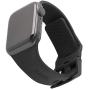 URBAN ARMOR GEAR UAG Compatible with Apple Watch 40mm 38mm Series 5/4/3/2/1 Silicone Band Scout [Black] Slim Adjustable Waterproof Sporty Replacement Watch Strap