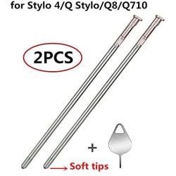 2 PCS Stylus Pen Replacement for LG Stylo 4 Q Stylus Q8 Q710 Q710MS Q710CS Q710AL Q710TS Q710US S Pen+Eject Pin (Purple)