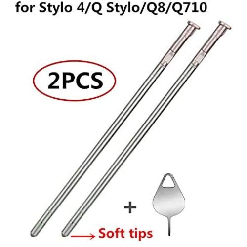 2 PCS Stylus Pen Replacement for LG Stylo 4 Q Stylus Q8 Q710 Q710MS Q710CS Q710AL Q710TS Q710US S Pen+Eject Pin (Purple)