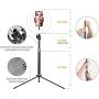 10" Selfie Ring Light with Stand Phone Holder Adjustable Desk LED Light with Bluetooth Remote Shutter for Live Streaming/Makeup/Photography/YouTube