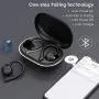 Muzili Bluetooth Earbuds with Charging Case for 36hrs Long Playtime, True Wireless Earbuds with Over-Ear Earhooks for Running, Rope Skipping, Yoga, IPX7 Waterproof, Deep Bass Earphone with Mic, Black