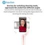 FeiyuTech VLOGpocket 3-Axis Handheld Gimbal Foldable Stabilizer for iPhone 11 iPhone X 8 7 Plus,Samsung,Huawei,XIAOMI and Other Smartphones with Mini Tripod,Pink