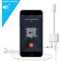 [Apple MFi Certified] Lightning to Headphone Jack Adapter, for iPhone Dongle 2 in 1 Charger/Earphones Audio Jack Splitter Aux Cable Connector, Compatible with iPhone 7/7 Plus/8/8P lus/11/X/XS/XS MAX