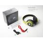 iJoy Matte Finish Premium Rechargeable Wireless Headphones Bluetooth Over Ear Headphones Foldable Headset with Mic (SRG-Lime)