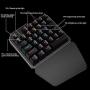 Linkstyle RGB One Handed Gaming Keyboard and Mouse Combo, USB Wired Mechanical Feeling Keypad with Wrist Rest Support, LED Backlit Mouse for Laptop PC Computer Game and Work [35 Keys & Blue Switches]