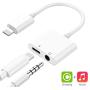 Lighting to 3.5mm Headphone Jack Adapter,2 in 1 Charge & Music Converter Compatible with iPhone 11Pro Max/11/XS Max/XR/X/8Plus/8/7 Plus/7 (Support iOS13 and Before)-White