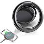 eSamcore Phone Ring Holder – Wireless Charger Friendly Ceramic Finger Ring Holder Kickstand [Anti-Scratch] [3mm Ultra-Thin] Compatible with All Wireless Charging Cell Phone [Black]