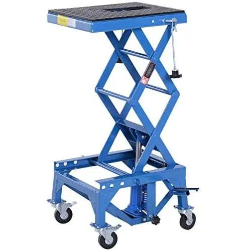 DURHAND 300 lbs Hydraulic Motorcycle Scissor Jack Lift Foot Step Wheels for Small Dirt Bikes DURHAND 300 lbs Hydraulic Motorcycle Scissor Jack Lift Foot Step Wheels for Small Dirt Bikes