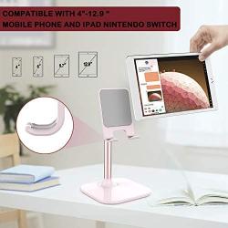 Cell Phone Stand,Phone Holder for Desk Adjustable Tablet Stand Compatible with iPhone and All Smartphone (Rose Gold Pink)