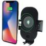 Bolt Car Mount and Qi Fast Wireless Charger with Auto Sense Locking for iPhone X, XS, 8, Plus, Galaxy S10, S9, S8, and Qi-Enabled Devices