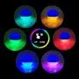 Bluetooth Speakers with RGBW Lights, Crystal Clear Stereo Sound,Dual Drivers,Rich Bass, IPX7 Waterproof, 50ft Wireless Range, Built-in Mic, Portable Floating Speaker for Pool Hot Tub Spa Shower Travel