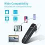 Bluetooth Headset for Cell Phones,Voice Command Wireless Headset with Noise Cancelling,Hands Free Bluetooth Headphone Earbuds for iPhone Android Samsung Laptop Truck Driver Bluetooth Headset for Cell Phones,Voice Command Wireless Headset with Noise Cancelling,Hands Free Bluetooth Headphone Earbuds for iPhone Android Samsung Laptop Truck Driver