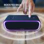 Bluetooth Speakers, DOSS SoundBox Pro Portable Wireless Bluetooth Speaker with 20W Stereo Sound, Active Extra Bass, Wireless Stereo Pairing, Multiple Colors Lights, IPX5, 20 Hrs Battery Life -Black