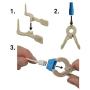 Nite Ize CordCollar, Cord Identification and Protection, 8-Pack, Bright Blue