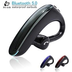 SLuB Bluetooth Headset,Wireless Headset V5.0 Bluetooth Phone Earpiece Business Earphones Sweatproof Headphones with in-Ear Earbuds Hands Free Bluetooth for Cell Phone (Black, Small)